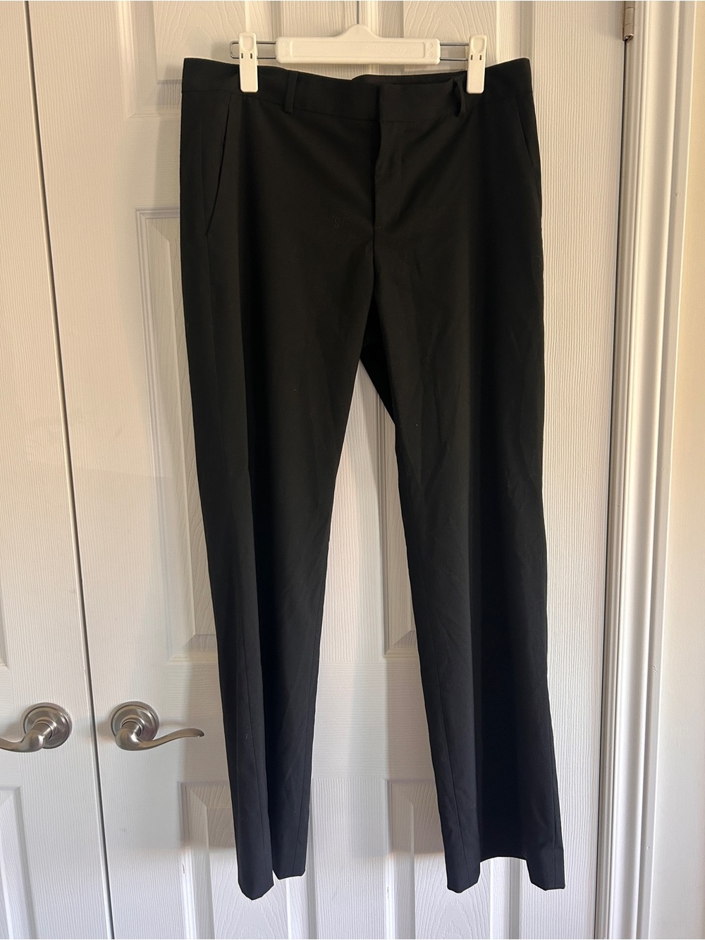 Banana Republic Black Straight Leg DresS Pants Martin fit Size 10 SHORT